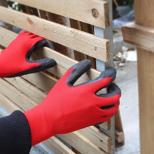 Evridwear Crinkle Latex Rubber Hand Coated Safety Work Gloves - Image 7