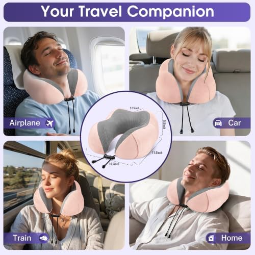 CloudBliss Memory Foam Travel Neck Pillow Airplane - Image 7