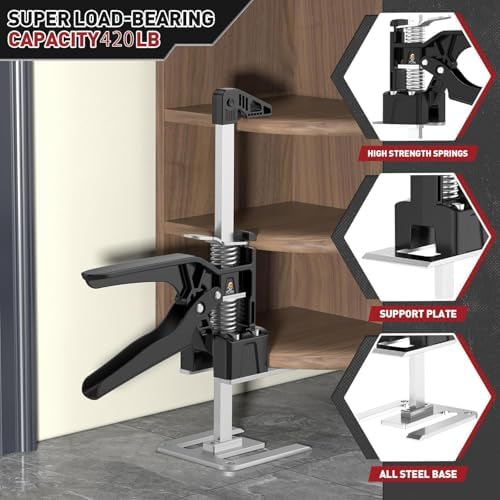XClifes Labor Saving Arm Jack, 2 Pack Furniture Lifter Tool, Charcoal/Silver - Image 7