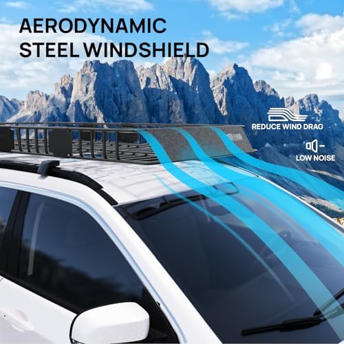 Bonnlo 250lbs Extendable Rooftop Cargo Carrier, 84 * 39 * 5.5inch Universal - Image 7