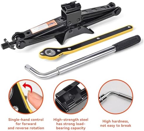 Car Jack, Car Jack and Stand Kit, Portable 2 Ton Scissor Jacks, Cars - Image 6
