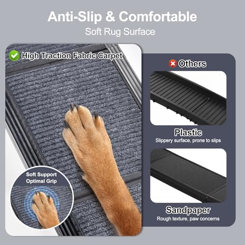 Dog Ramp for Car Truck 63" L × 17" W, Pet Ramp Lightweight Foldable - Image 6