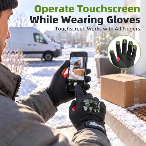 FreezeGuard Winter Work Gloves for Men and Women, ANSI A6 Cut Resistant Gloves - Image 6