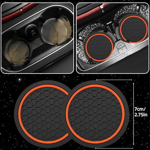 NBTEPEM 6 Pcs Orange Steering Wheel Cover Set, Sport Microfiber Leather - Image 7