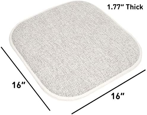 Sweet Home Collection Chair Cushion Memory Foam Pads Honeycomb Pattern Slip Non - Image 4
