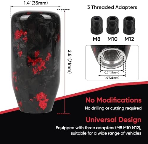 Carbon Fiber Shift Knob Forged Marble Pattern Unique Designed - Image 2