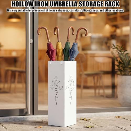Square Metal Umbrella Holder, Square Free Standing Umbrella Rack Decorative - Image 7