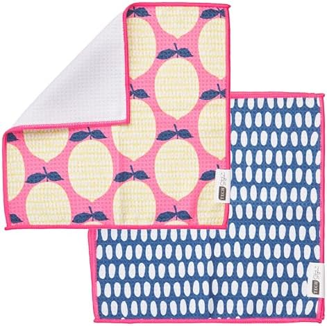 Ritz 6-Piece Lemon & Speckle Microfiber Dish Cloth Set – Retro Citron Grove & - Image 6