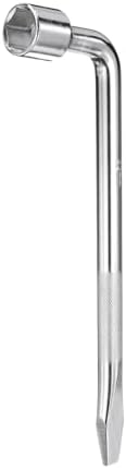 HARFINGTON Car Spare Tire Lug Wrench 22mm Carbon Steel l Type Slotted End by HARFINGTON