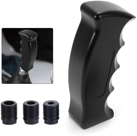 Universal Aluminum Slotted Pistol Grip Handle Manual MT Gear Stick Shift Knob - Image 7