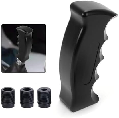 Universal Aluminum Slotted Pistol Grip Handle Manual MT Gear Stick Shift Knob - Image 7