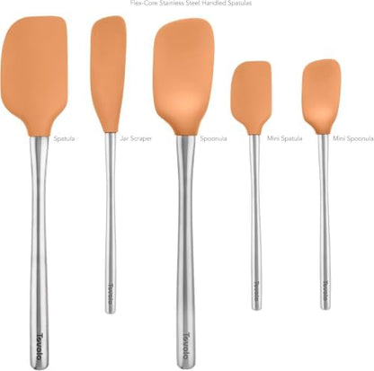 Tovolo Stainless Steel Handled Silicone Spatula Set of 5, Dishwasher Safe - Image 4
