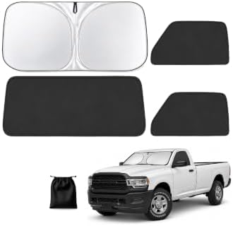 5PCS Car Window Shades for Dodge Ram 2019-2025, Full Set Windshield Side Rear by Unknown