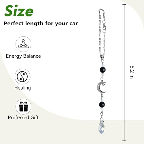 Car Rear View Mirror Accessories, Witchy Car Hanging Ornament, Moon&Star - Image 4