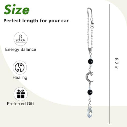 Car Rear View Mirror Accessories, Witchy Car Hanging Ornament, Moon&Star - Image 4