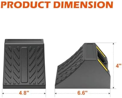 Heavy Duty Rubber Wheel Chocks 8 Packs, Premium Wheel Stopper - Image 2