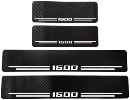 Carbon Fiber Textured Car Door Sill Protectors - Image 2