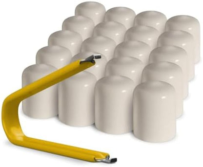 ColorLugs Vinyl Lug Nut Cover | White | Flexible Fit Wheel Lug Nut Cap | Fits by Colorlugs