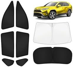 KUST Car Window Shades for Toyota RAV4 2019-2025 Windshield Sun Shade Side by KUST