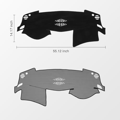 KUST Black Dash Cover for Nissan Altima L33 2013-2018 Non-Slip Dashboard Cover - Image 2