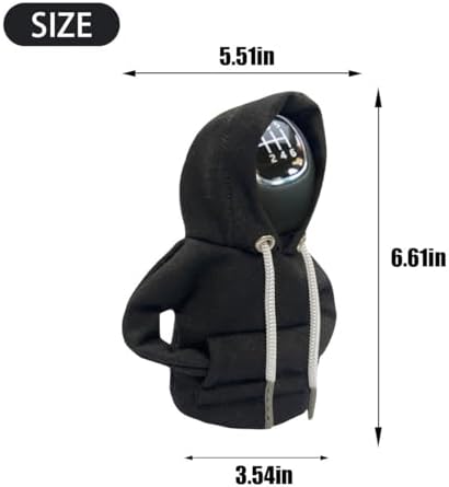 JOYCOURT 2PCS Car Gear Shift Hoodie Auto Shifter Knob Cover - Image 2