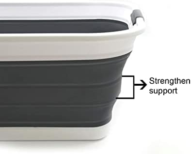 SAMMART 42L Set of 2 Collapsible Plastic Laundry Basket-Foldable Pop Up Storage - Image 6