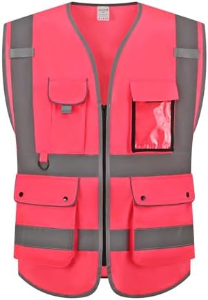 XIAKE Reflective Safety Vest for Men & Women High Visibility Class 2 Vest by XIAKE