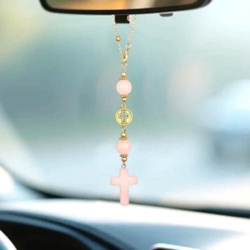 Car Rear View Mirror Accessories Car Hanging Ornament, Cross Unique Rearview by Unknown