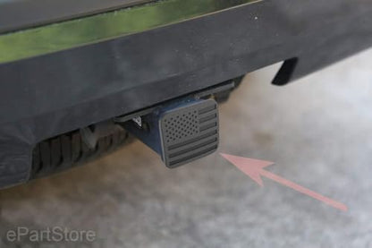 2" Black American Flag Hitch Plug Cover - Image 5