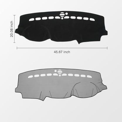 KUST Black Dash Cover for 2011-2022 Jeep Grand Cherokee Non-Slip Dashboard - Image 2