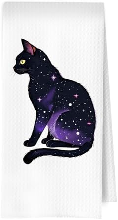 Witchy Cat Kitchen Towels by Unknown