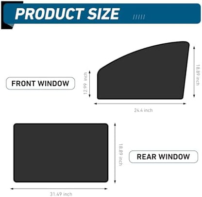 4 PCS Car Side Window Sun Shades, Sun Protection & Heat Blocking Shade - Image 2