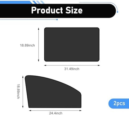 4PCS Car Window Shades with Magnets, Strong Blackout Front Rear Side Window - Image 2