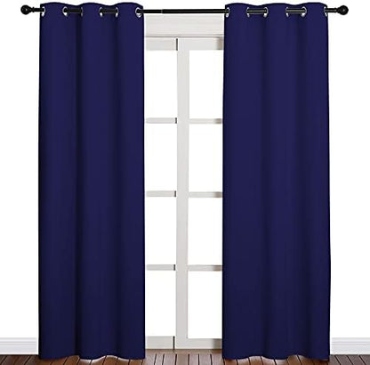 NICETOWN Energy Saving Blackout Curtains, 1 Pair, 42 by 84-inch, Royal Blue by NICETOWN