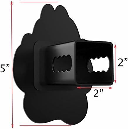 K9 Dog Paw Print Black Flag Metal Hitch Cover - Image 2
