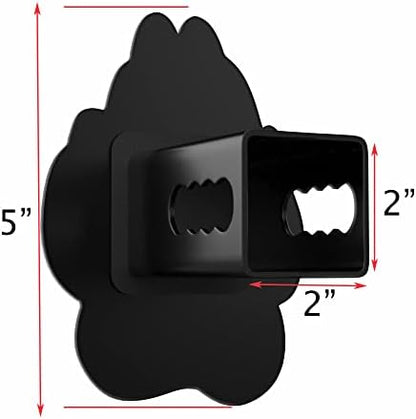 K9 Dog Paw Print Black Flag Metal Hitch Cover - Image 2