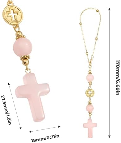 Crystal Cross Car Charm for Rearview Mirror, Car Mirror Hanging Accessories - Image 5