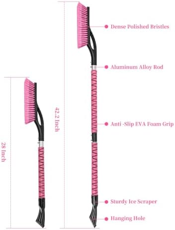 HEEYA 42.2 Inch Snow Brush and Ice Scraper - Image 6