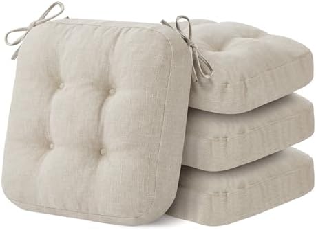 IASEAHK Memory Foam Dining Chair Cushions, 16.5"x16.5"x3.5" by IASEAHK