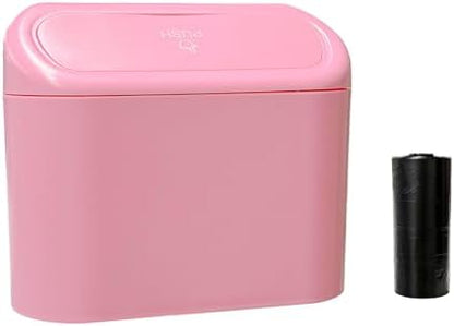 Car Trash Can Bin with Lid, Mini Portable Auto Garbage Can with 15Pcs Trash Bags by Unknown