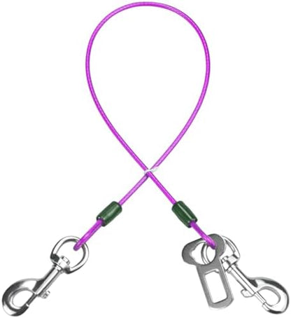 Dog Seat Belt Harness for Car, No Chew Tether Cable Vehicle Dogs Accessories by MiMetty