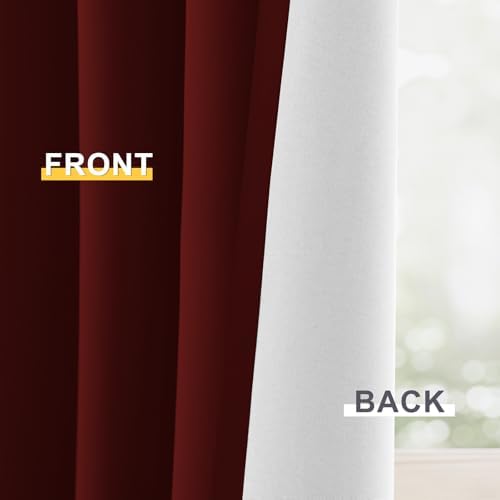 Yakamok Burgundy Red Blackout Curtains 84 Inches Long - Image 6