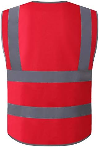XIAKE Reflective Safety Vest for Men & Women High Visibility Class 2 Vest - Image 3