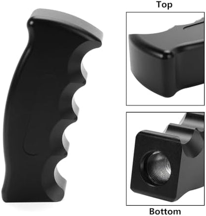 Universal Aluminum Slotted Pistol Grip Handle Manual MT Gear Stick Shift Knob - Image 6