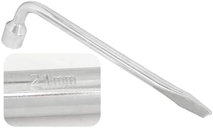 21mm Car Spare Tire Lug Wrench, Heavy Duty L-Type 45# Steel Repair Tool - Image 3