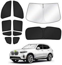 Canvcle Sunshades for 2018-2024 BMW X3 Accessories Windshield Sun Shade Side by Canvcle