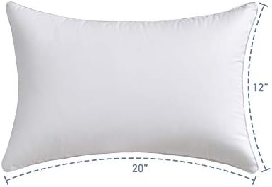 Oubonun 12x20 Lumbar Throw Pillow Inserts 2 Pack, 100% Cotton Breathable Cover - Image 4