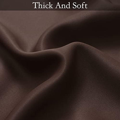 SimpleHome Ombre Gradient Brown White to Gray Curtains - Image 6