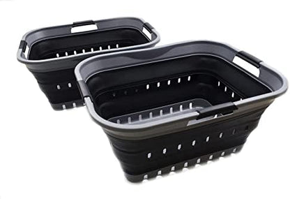 SAMMART 42L Collapsible Plastic Laundry Basket by SAMMART