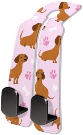 PU Leather Car Seat Hook, Storage Headrest Hanger, Cute Car Backseat Organizer by Unknown